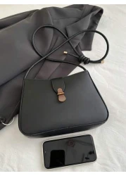 قطعة واحدة حقيبة إبطية عصرية شاملة المناسبات للنساء، حقيبة يد فاخرة عتيقة كبيرة السعة ذات شكل مربع صغير، خفيف