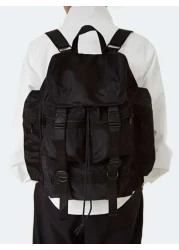 Men Release Buckle Decor Casual School Bag School Backpack Laptop Bag Bookbag Rucksack Shoulder Bag Travel Bag Sport Bag College Bag For School College Business Outdoor Hiking Travel Camping Summer La