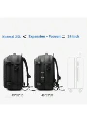Men s Travel Backpack 17 Laptop Backpack Vacuum Compression Backpack Business Large Capacity School Backpack Expand Outdoor Backpack Commute Book Bag School Bag Gifts Fall Christmas Scream Bag Backpac