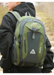 1 Piece Large Capacity Waterproof Fashion Outdoor Hiking Bag Travel Bag Backpack With Multiple Pockets And Compartments Student Backpack School Bag With Headphone Jack Sports School Bag Commute School