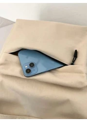 Men s Casual Backpack With Large Capacity Letter Print Minimalist Design Lightweight Versatile Suitable For Students And Commuting Unisex