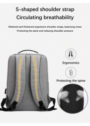 Men s Business Commute Backpack With Large Capacity 15 6 Inch Laptop Compartment Multiple Pockets And External USB Charging Port Suitable For Travel Office Or Daily Use Case Teacher Christmas Scream B