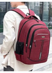 Backpack Men Purse With Reflective Strip Design And Multiple Pockets Can Hold 15 6 Inch Computer Bag Lightweight School Bag Large Capacity Travel Bag Commuter Convenient Day Bag Multi Functional Book
