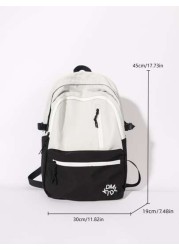 peach tree Fashionable Color Block Campus Laptop Backpack Peach Tree Christmas Men Bag Vacation Travel Essentials Dad Gifts School Bag Travel Backpack Large Capacity Sports Bag Laptop Bag Book Bag Fun