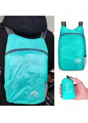 1pc Foldable Backpack 20L Outdoor Sports Bag Water Resistant And Comfortable Folding Bag Ultra Light Portable Storage Bag Backpack For Travel