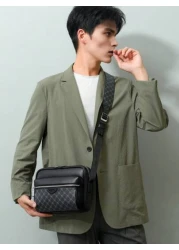 saroxi Men Bag Men Messenger Bag Fashion Casual Bag Shoulder Bag Youth Gift Large Capacity Clutch Bag Travel Bag Commuter Shoulder Bag Back To Sling Bag Students Fall Bag Cylinder Bag Old Money Christ