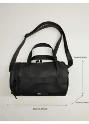 Men s Crossbody Bag Shoulder Round Cylinder Bag Bucket Bag Sling Bag Shoulder Bag Side Bag For Holiday Travel Essentials School Bag For College Students Summer Gifts For Boyfriend College Bag Old Mone