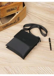 saroxi قطعة واحدة حقيبة كتف رجالية حديثة ذات طبقات متعددة سليم عالي الجودة باللون الأسود للخارج، حقيبة متعددة ال