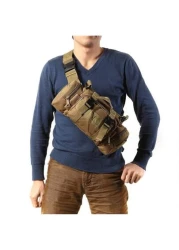 NYXIA حقيبة كتف مقاومة للماء متعددة الاستخدامات، حقيبة صدر محمولة للخارج، حقيبة دراجة، حقيبة خصر من النايلون عا