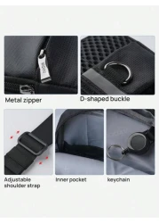 One Shoulder Sling Cross Body Bag Anti RFID Small Waist Pouch Lightweight Chest Phone Mini Bag Suitable For Travel And Leisure