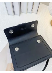 1 حقيبة كتف مربعة جلد PU صغيرة محكمة بإغلاق مغناطيسي، تصميم كاجوال مرن وأنيق مناسب للرجال، مع حزام قابل للتعديل