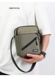 حقيبة كتف رجالية ذات سعة كبيرة، حقيبة مربعة صغيرة للسفر