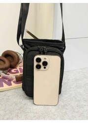 Men Mini Shoulder Bag Crossbody Bag Wallet Phone Pouch