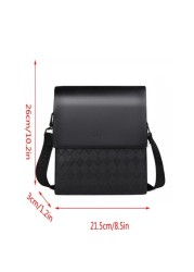 saroxi 1pc Men s Shoulder Messenger Bag Mini Side Pocket Crossbody Bag Multi Function Suitable For Commute PU Leather Casual Style Black Brown Color A Great Gift For Boyfriend