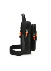 New Men s Sling Bag Casual Contrast Color Letter Pattern Messenger Bag Multi Functional Oxford Cloth Water Resistant Large Capacity Crossbody Bag Christmas Fall University Cross Body Bag Side Bag Gift