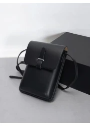 حقيبة كاجوال صغيرة ذات غطاء منقلب على الطراز الكوري، علامة تجارية فريدة من جلد البولي يوريثان، حقيبة مربعة صغ