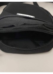 1 Pc Mini Mesh Front Pouch Decor Nylon Men s Shoulder Bag Casual Crossbody Bag For Shopping Travel Holiday Gift