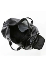 Fashion Soft Leather PU Large Capacity Duffel Bag Dry And Wet Separation Travel Bag Independent Storage Shoes Fitness Bag Multi Function Boarding Bag Necessary Mommy Bag With Children Suitable For Sch