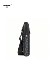 1pc Men s Shoulder Bag Vintage Crossbody Bag With Side Pocket Scratch Resistant Durable PVC Casual Bag Minimalist Style In Black Brown Great Gift For Boyfriend Or Men