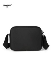 saroxi 1pc Men s Shoulder Bag Side Pocket Messenger Bag Crossbody Bag Square Bag Multi Function Scratch Resistant And Durable PU Leather Casual Style Black And Brown Gift For Men Boyfriend Teacher