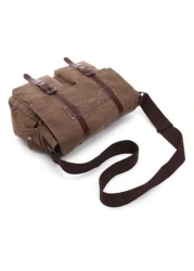 Vintage Leisure Cross Body Bag Messenger Bag With Shoulder Strap Multi Functional For Laptop Satchel Classic Briefcase For Commute Work Lightweight Anti Theft Gift For Father Husband Gift Shoulder Bag