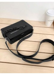 1pc Crossbody Bag Shoulder Bag Apricot Black Brown Elevated Style Sling Vacation School Summer Waterproof Mini Carry On PU Leather Black Personalized Gifts Boyfriend College Bag Freshman Vintage Trave