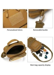 Men s Outdoor Sports Tactical Bag One Shoulder Messenger Camo Small Bag Retro Multi Functional Large Capacity Chest Bag With Multiple Compartments Shoulder Handbag For Teenagers Gift For Men