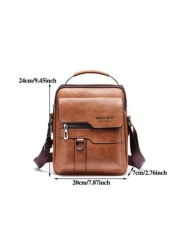 Vintage Men s Crossbody Satchel Bag Hand Business Casual Bag For Father Anniversary Gift Strap Color Random Random Style Vintage Purse Sling Bag