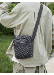 Men s Printed PU Leather Shoulder Bag Small Briefcase Business Bag With Anti Theft Zipper For Travel Christmas Gifts Bag Crossbody Bag Winter Zipper Bag Thanksgiving Purse Holiday Tote Bag Messenger B