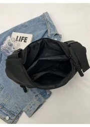 Fashionable Casual Nylon Crossbody Bag For Men Adjustable Strap Lightweight Versatile Suitable For Commuting Travel Outdoor Summer Personalized Gift For Teenage Young Men Husband Boyfriend Lightweight