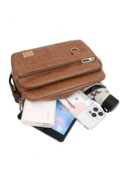 Men s Horizontal Strap With Ring Crossbody Leisure Shoulder Bag Suited For Male Travelers Students And Daily Commuters