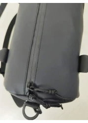 Men s Casual Crossbody Bag Sports Messenger Bag Shoulder Bag Fitness Courier Bag Round Bucket Shape Black Backpack