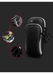 1PC Universal Waterproof Mobile Phone Arm Bag With Double Layer Zipper The Perfect Outdoor Sports Arm Bag For Men Women Adjustable Band For Running Hiking Cycling More Securely Store Your Mobile Phone