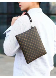 Men s Fashion PU Clutch Bag Pu Leather Men Wallet Brown Coin Clutch Purse Male Hand Bag Office Supplies Vintage Valentines Gift Vintage Bag Old Money Multi Functional Men Bag Travel Winter Wash Bag Mu