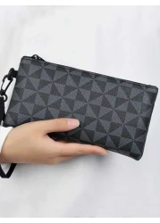 Men s Hand Bag Small Square Bag Stitching Handbag Fashion Fashion Niche Wrist Bag