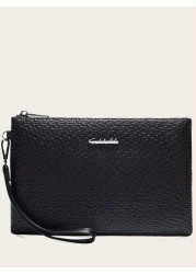 Men s Fashion Stylish Simple Litchi Pattern Clutch