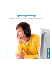 Philips EasyChat Wired Over-Ear Headphones SHM1900 Black