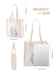 MY LITTLE PONY حقيبة حمل وشنطة كبيرة السعة على شكل وحيد القرن لطيف للبنات، خفيفة الوزن وعصرية، قابلة للطي وذات استخد