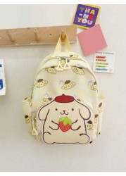Sanrio حقيبة ظهر كروموني للأطفال للسفر والخروجات الربيعية، حقيبة مدرسية رائعة للحضانة والروضة بطبعات الكرتون