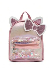 Sanrio Sanrio Sanrio Hello Kitty Backpack Portable For Travel Easy To Use Cute Cat Ears With Bows And Colorful Small Backpack Princess Bag Sweet And Cute Design Birthday Gift Party Gift Halloween Gift