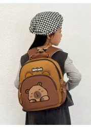 1pc Back To School Backpack Fashionable And Casual Backpack Cute Cartoon Capybara Large Capacity Backpack Suitable For Daily School Very Suitable For Campus Class Photo Taking Birthday Gifts Suitable