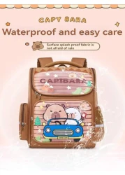 1 Pc Boys Girls Fashion Cartoon Cute Student Links Closed Lightweight Spine Protection Large Capacity Duffel Bag Daily Use
