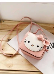Sanrio Sanrio Hello Kitty Cartoon Children s Bag Cute Princess Casual Bag Girls Messenger Bag Small Shoulder Bag Coin Case For Lipstick Brush Skincare Mobile Phone Coin Small Items For Home Gift Vacat
