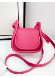 1pc Casual Versatile Minimalist Solid Color PU Leather Cross Body Mini Pouch Suitable For Daily Outings Traveling And Shopping