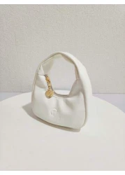 Kids Fashion Crescent Shaped Handbag Girls Casual Shoulder Bag Coin Purse Lipstick Pouch Soft Stylish Crossbody Bag Holiday Gift