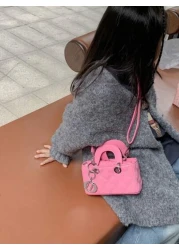 New European And American Style Embroidered Strap Charm Handbag Shoulder Bag Phone Crossbody Purse