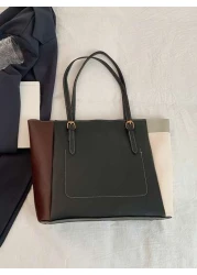 Fashionable Large Capacity Multi Pocket Over The Shoulder Tote Bag 32 12 28cm Casual Women s Large Handbag Fits Laptop Simple Stylish For Leisure Holiday