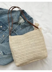 Flower Decor Double Handle Vacation Large Capacity Bag Perfect For Summer Travel Vacation Summer Perfect For Vacation Holiday School Bag Large Capacity Portable For Teen Girls Women College Students W