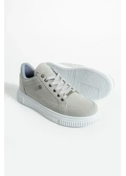 L.A Polo حذاء رياضي رجالي من جلد الغزال مريح بلون الجليد 039