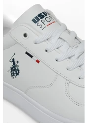 U.S. Polo Assn. حذاء رياضي رجالي أبيض من THUNDER 4FX